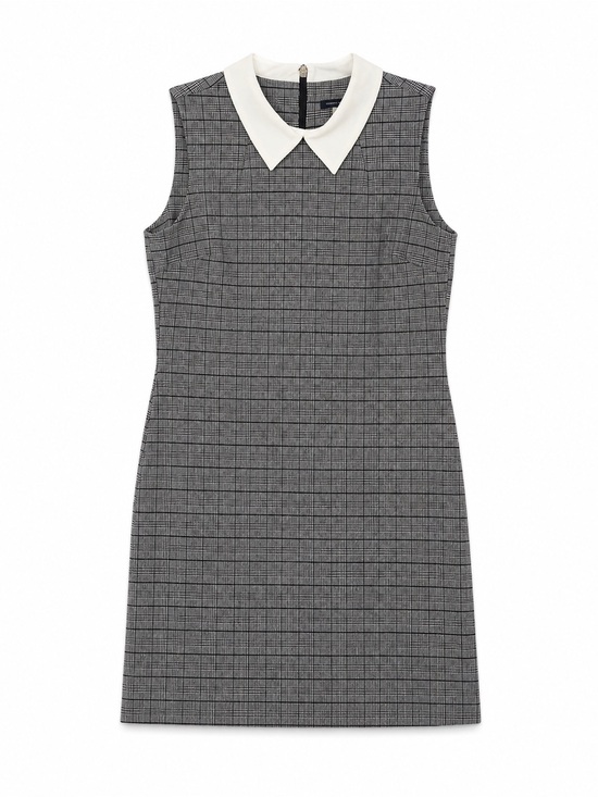 Tommy Hilfiger Dresses & Skirts - Tommy Hilfiger Sleeveless Gray Plaid Dress with White Peter Pan Collar